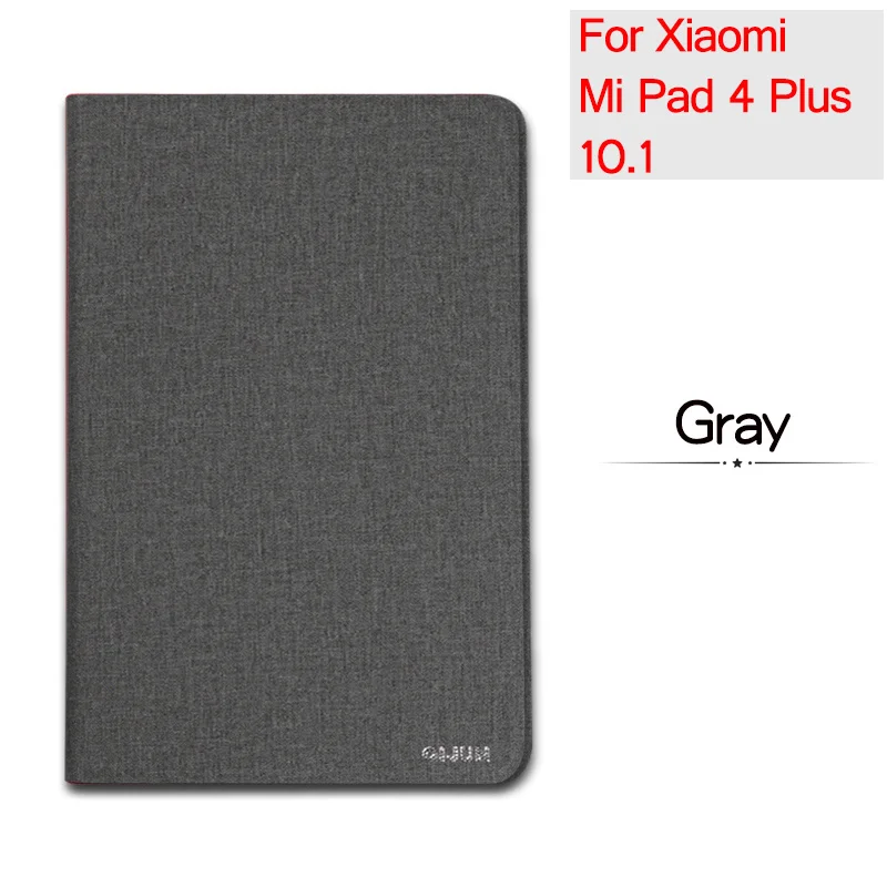 QIJUN для Xiaomi mi Pad 4 8,0 mi pad4 незаменимый флип чехол для планшета для Xiaomi mi Pad4 Plus 10,1 ''чехол-подставка мягкий чехол Funads - Цвет: Gray-Mi Pad4 Plus