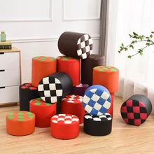 Small stool bench creative fashion round leather sofa stool adult soft solid wood pier bench sex furniture pedicure Small stool bench creative fashion round leather sofa stool adult soft solid wood pier bench sex furniture pedicure