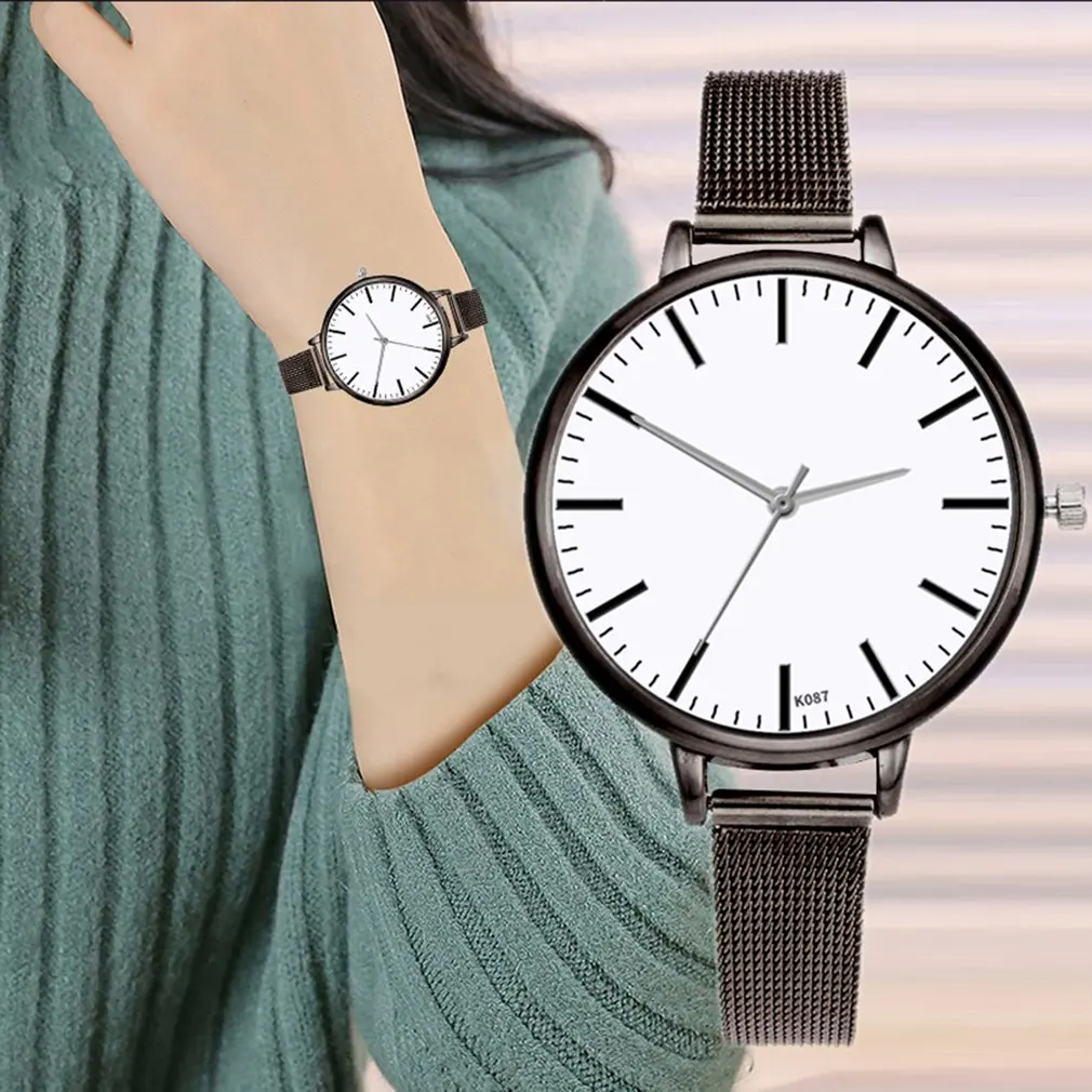 

K087 Casual Fashion Ladies Quartz Watch Steel Mesh Band Quartz Watch Personality Wild Women Watch Best Gift