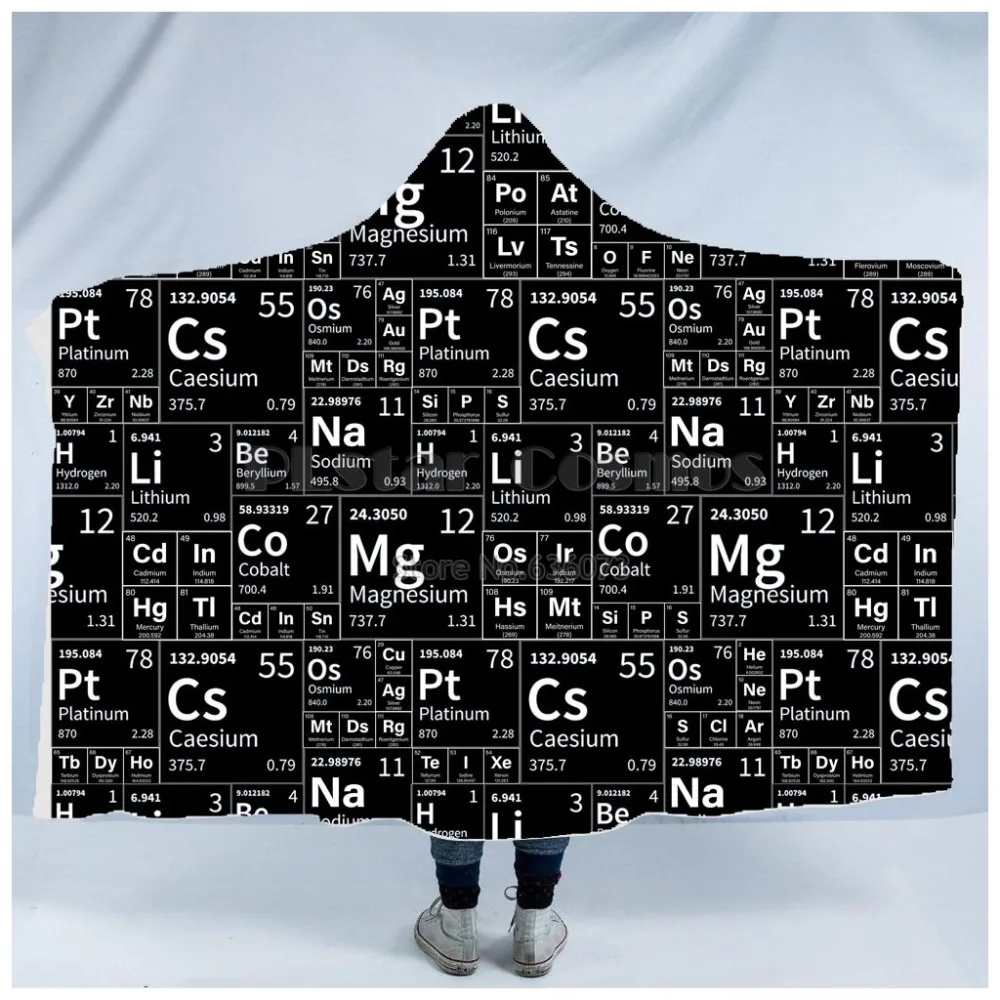 

Plstar Cosmos Math science for boy Graphic funny Hooded Blanket 3D full print Wearable Blanket Adults men women Einstein style2
