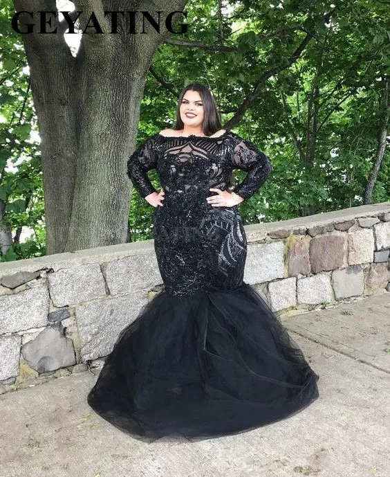 mermaid plus size prom dresses