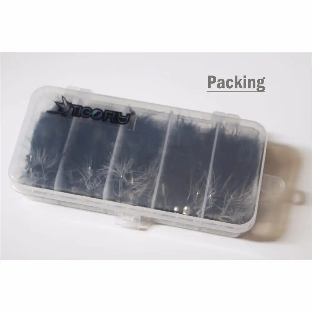 20 Pcs Black Zonker Streamers Trout Fly Fishing Flies Lures With Free Fly Box