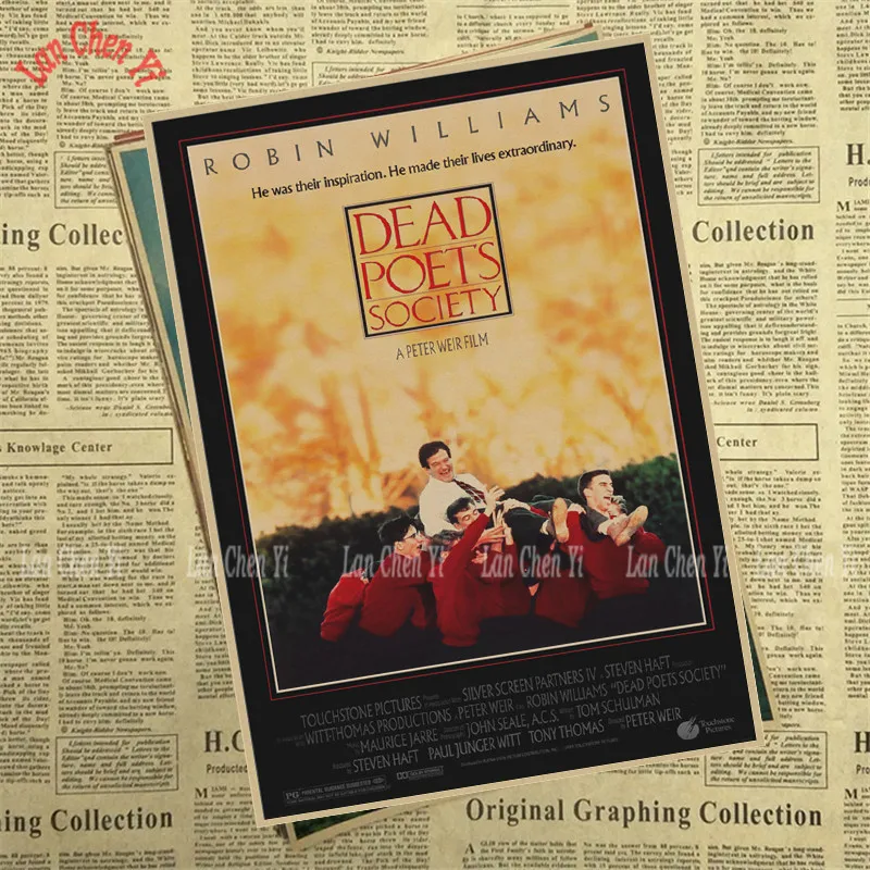 Dead Poets society ностальгическая матовая крафт-бумага плакат офисный подарок столовая домашний Декор стикер дизайн - Цвет: Розовый