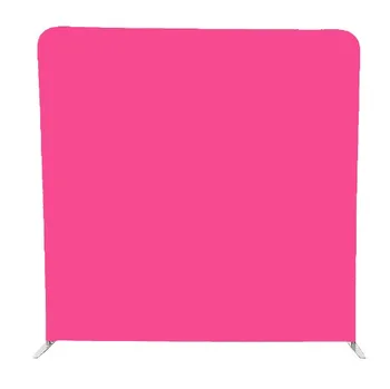 

pink and white print single side pillowcase style backdrop for wedding