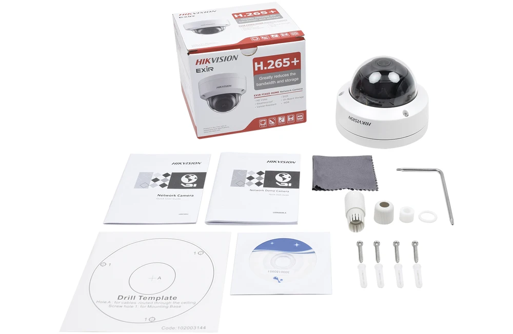 Камера видеонаблюдения Hikvision внутренняя и наружная купольная IP камера 4 0 МП со