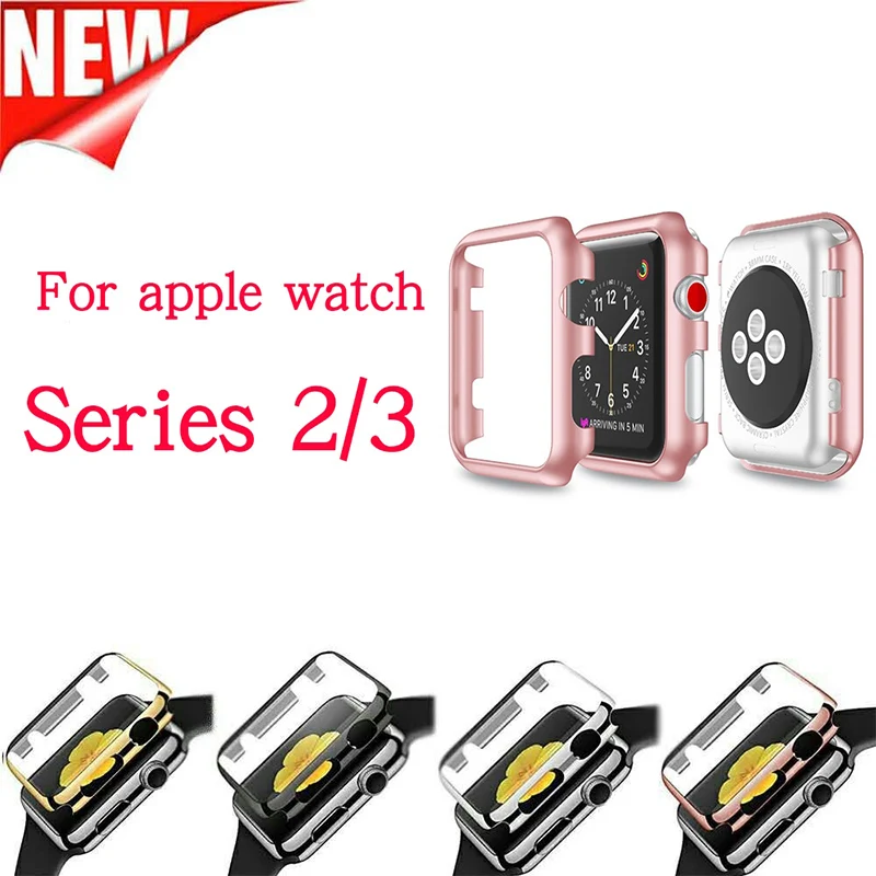

Silicone TPU Soft Protective Case Shell Frame For iwatch Apple Watch Series 3/2 38mm/42mm Screen Protector Cover Protection