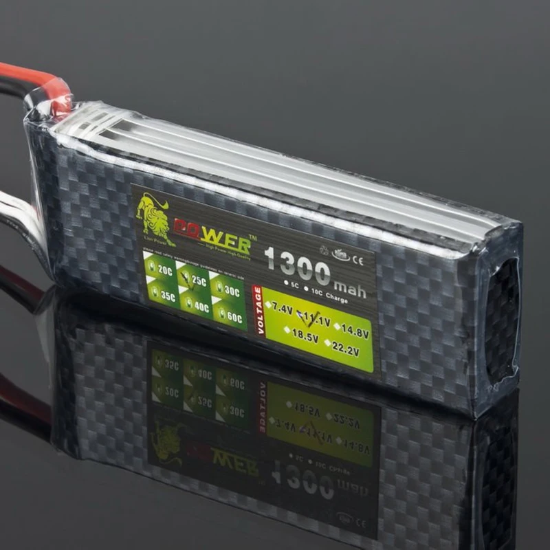 

1pcs Lion Power 11.1V 1300MAH 25C MAX 30C AKKU LiPo RC Battery For Rc Helicopter 3S