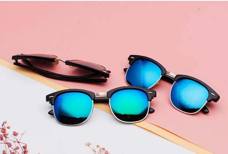 Классические поляризованные мужские солнцезащитные очки, Ретро стиль поляризационные солнцезащитные очки для женщин Брендовые очки винтажные в полуоправе поляризационные солнцезащитные очки