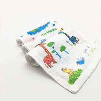 

1 PCS Newborn Baby Bath Towels 100% Cotton Gauze Infant KidsTowel Cartoon Soft Strong Water Absorption Towel Baby Care 48*25CM