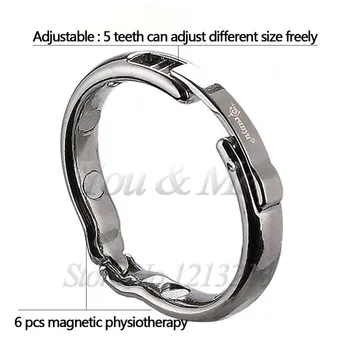 Metal Cock Ring Glans Ring Adjustable 5 Size Magnetic Sheath Compound Male Circumcision Ring V Type Penis Ring Sex Toys for Men 3