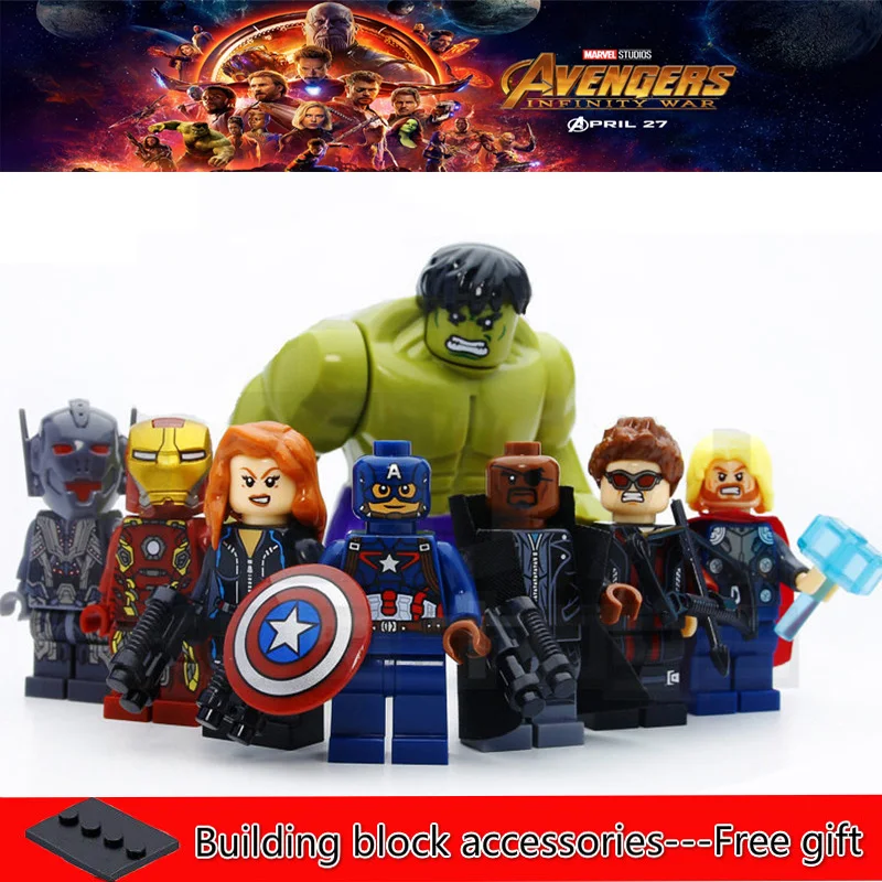 

Legoing Avengers 4 Series Full Set of People's Building Blocks Single Mixed Assembling Building Blocks Toys