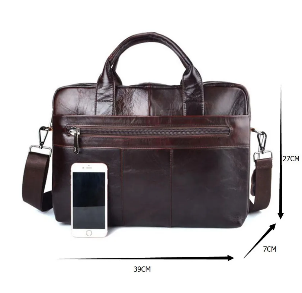 AETOO Мужские портфели из натуральной кожи, мужские сумки через плечо, мужские дорожные сумки на плечо, сумки для ноутбука, коричневые сумки