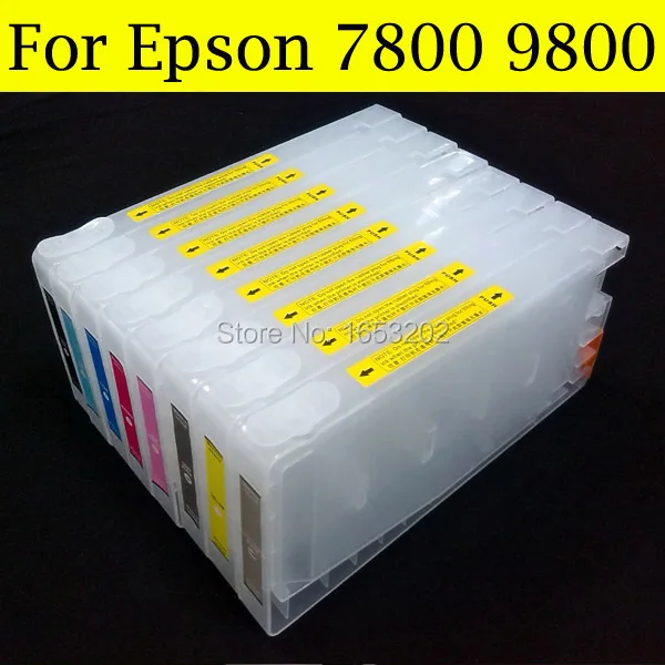 8 Pieces/Set Refill Ink Cartridge For Epson 9800 9800XL Ink Cartridge for Epson Stylus Pro 7800 9800 Printer