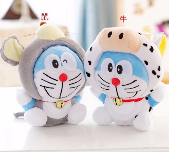 7 "12 шт./лот двенадцать Зодиак Doraemon плюшевые куклы милые мягкая игрушка Kawaii подарок свадебный подарок игрушки для детей Высокое качество