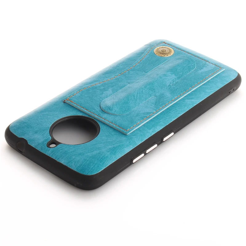 Coque Бизнес искусственная кожа + ТПУ чехол для Motorola Moto E4 плюс СТЕНД слот карт памяти