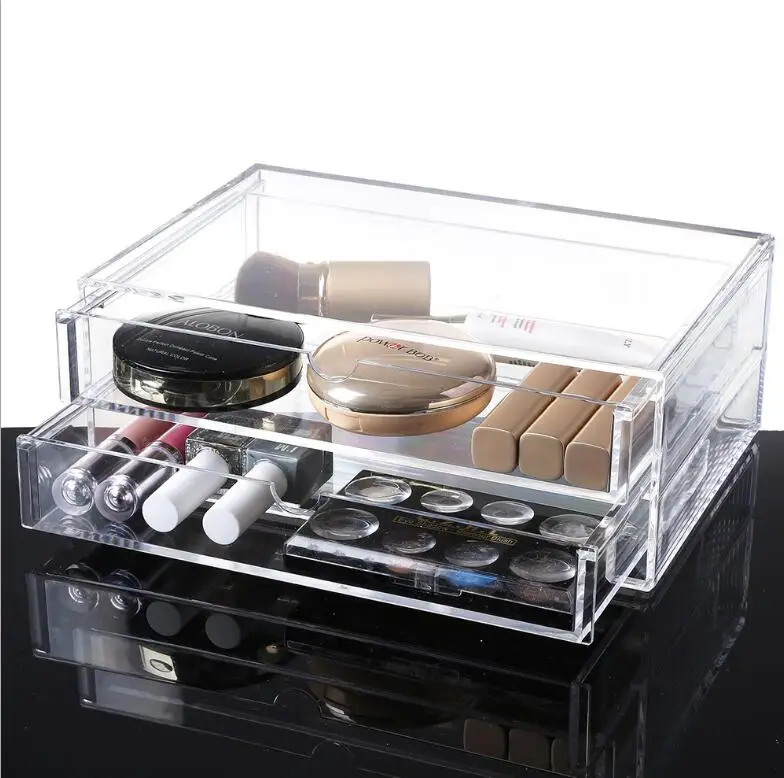 Nail Polish Tools Lipsticks Cosmetic Storage Box Drawer Transparent Skin Care Dressing Table Acrylic Desktop Finishing | Красота и