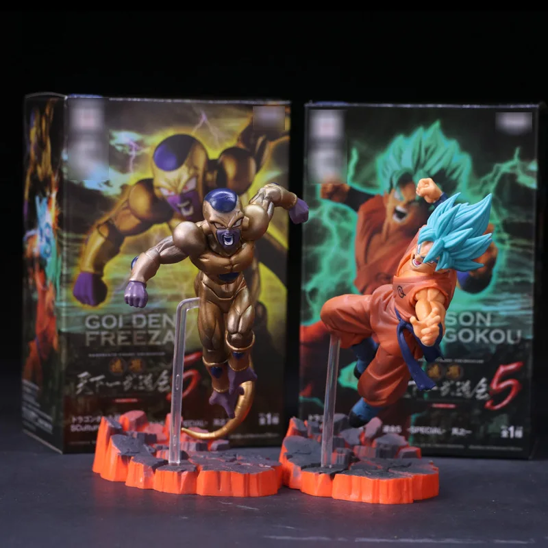 

Dragon Ball Z Battle Ver. Golden Cell & Son Goku Statue Figure Model Toys
