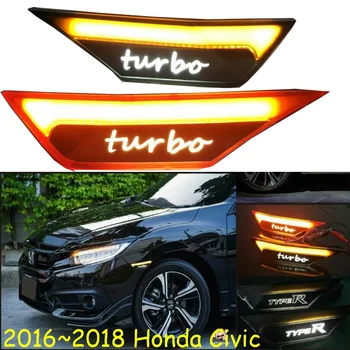 

TaiWan Made!Turbo headlight car accessories bumper for Civic daytime light 2016~2018y LED fog for Civic director light turn