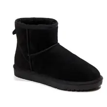 

Ugged Women Shoes Boots Ankle Leather Button Lady Snow Boots Warm 2018 Brand Women Winter Shoes Eur Size 34-44