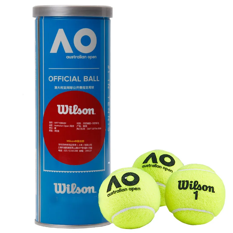 Австралийские открытые теннисные мячи Wilson US для занятий спортом на открытом