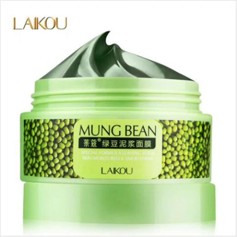 LAIKOU Washable Mask Mung Bean Mud Face Mask Deep Clean Skin Care Treatments & Masks Oil-Control Anti-Aging Moisturizing 90g