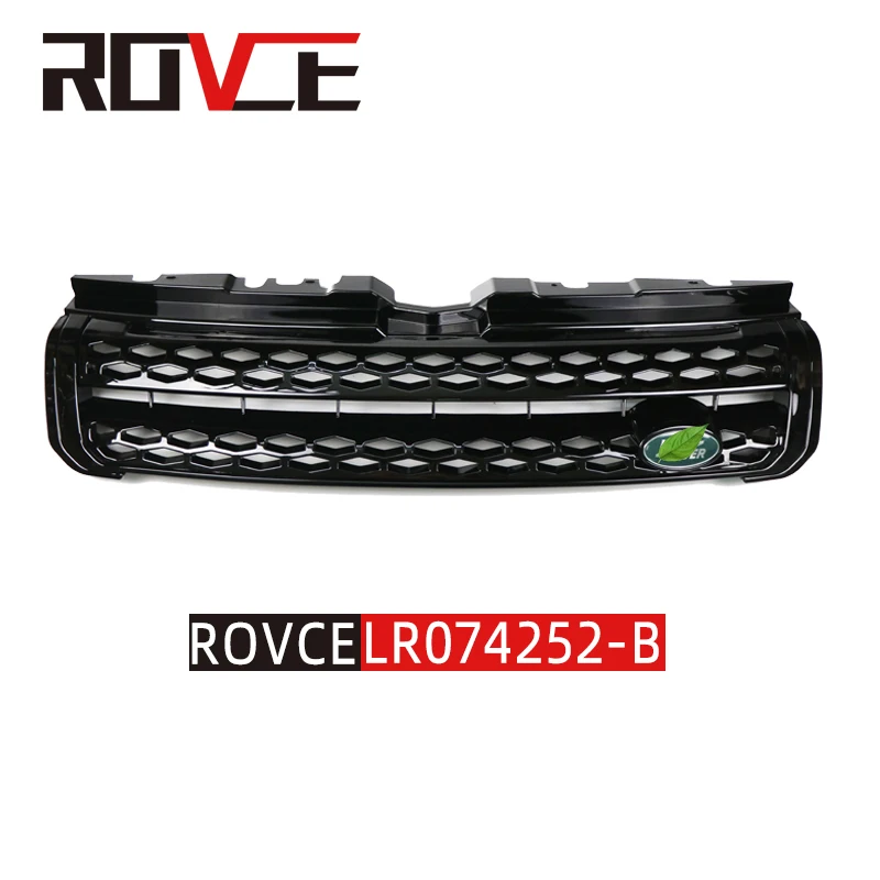 ROVER Front Bumper ABS Grille Grill for Land Rover Range Rover Evoque 2012- Gloss Black Limited Edition - Цвет: LR069715-B