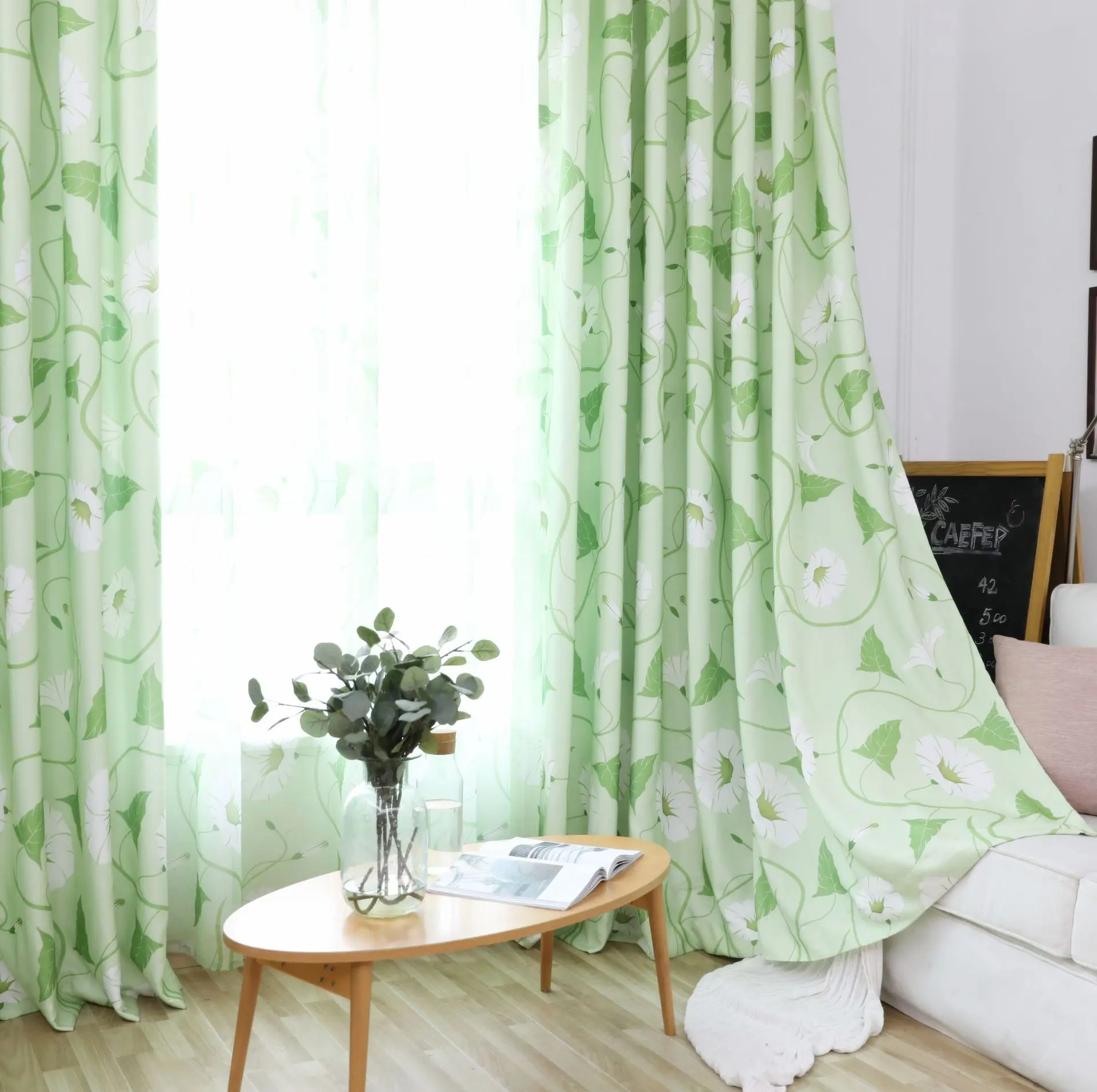 

Fresh Plant Flower Curtains Creative Curtains Morning Glory Curtains for Living Room Curtains for Bedroom