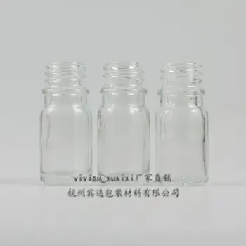 

5ml clear/transparent Glass Essential Oil Bottle Without any cap,could match with sprayer/pump/dropper caps,glass container,18mm