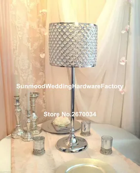 

crystal flower vase floor stand centerpieces with flower bowl /mental walkway stand for wedding decor