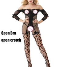 Сексуальное нижнее белье Горячее Эротическое Нижнее белье сетчатые боди с чулками размера плюс Lenceria Babydolls открытая промежность эротическое нижнее белье; открытый бюстгальтер Qq196