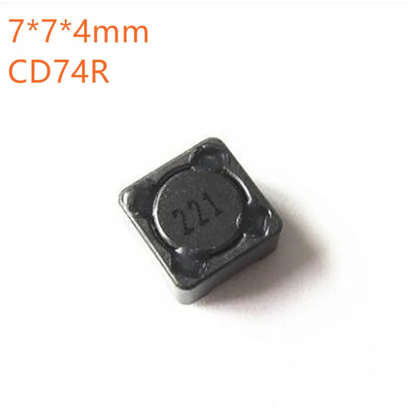 

100pcs SMD power inductors CD74R 7*7*4mm 2.2UH 3.3UH 4.7UH 6.8UH 10UH 22UH 33UH 47UH 68UH 100UH 150UH 220UH 470UH