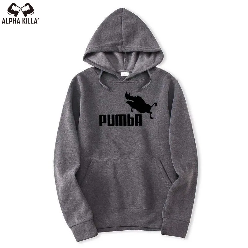 2018 Pumba Black Hooded Sweatshirt with Hoodies Men Brand in Mens Hoodies and Sweatshirts xxl