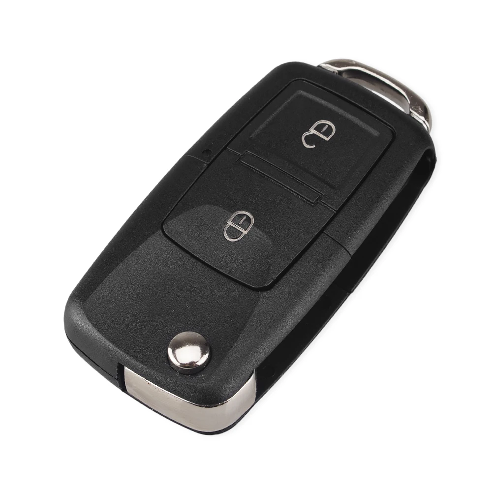 Dandkey 10 шт. 2/3/3+ кнопка-1 шт., чехол-книжка пульт дистанционного ключа для VW Golf Passat B5 B6 поло Touran для сиденья для Skoda складной ключ без лезвия