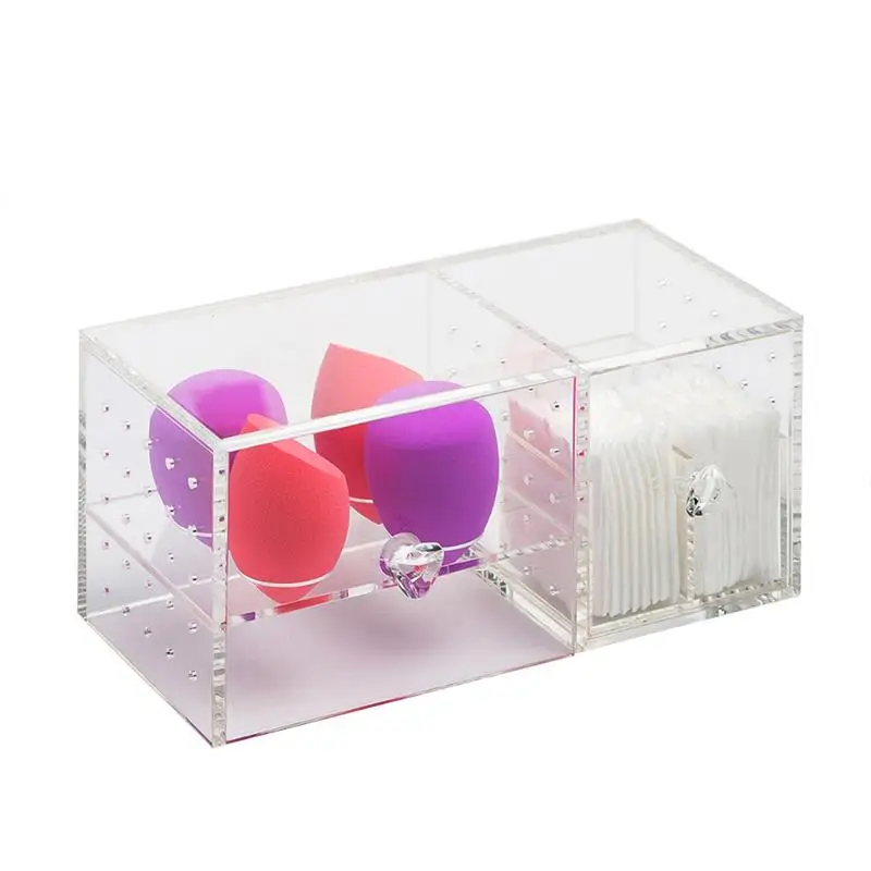 

Cosmetics Organizer Acrylic Makeup Storage Case Dustproof Table Cosmetic Container