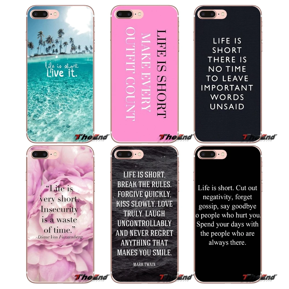 Жизнь коротка. love is rare cherish it Case для Samsung Galaxy S3 S4 S5 MINI S6 S7 edge S8 Plus Note 2 3 4 5 Grand Core Prime |