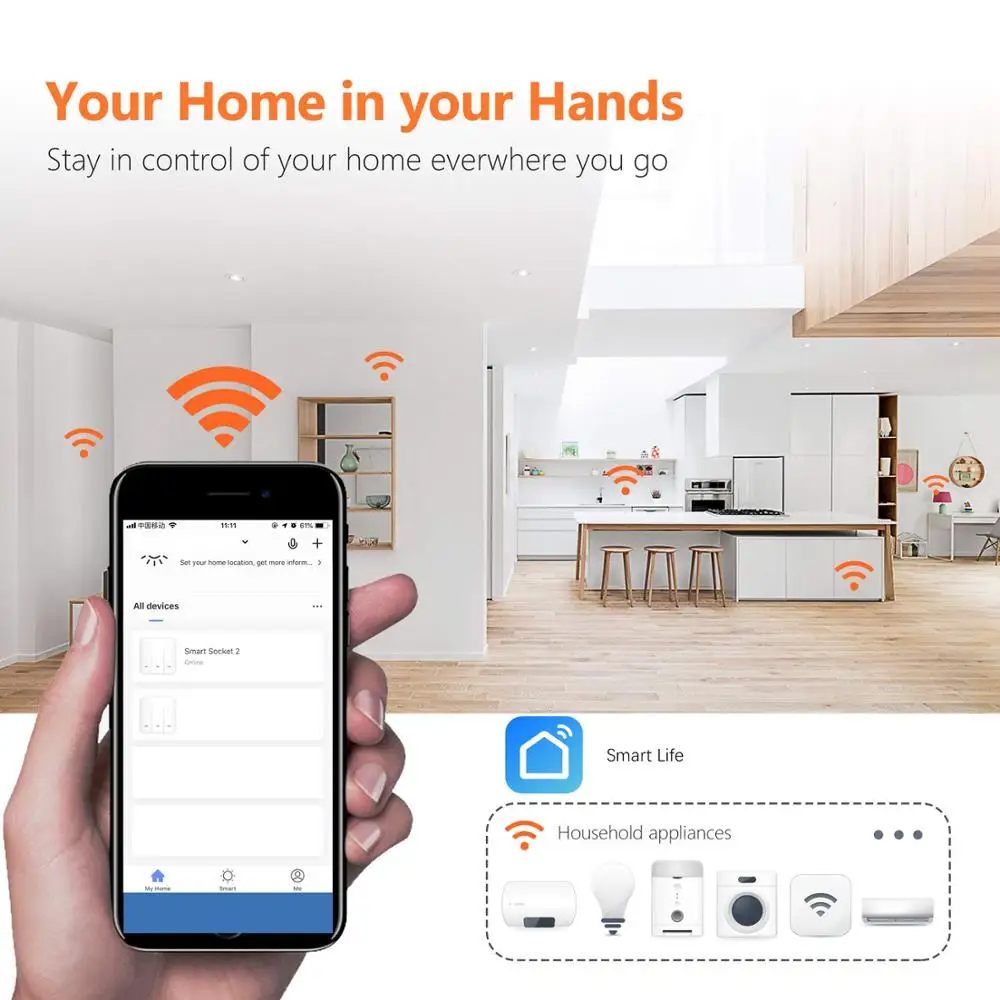 Wi Fi умный светильник настенный сенсорный выключатель ЕС переключатель