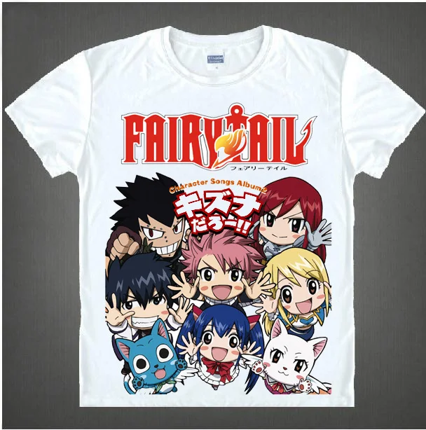 Hot Sale Men T shirts Japanese Anime Fairy Tail Tees T Shirts Fairy