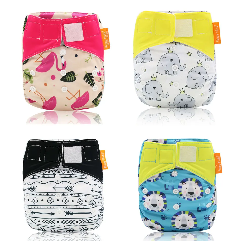 

Happy Flute Wholesales Cloth Diaper Heavy Wetter AI2 Cloth Diaper Waterproof Resuable Baby Diaper .OS Diaper 6pcs Pack