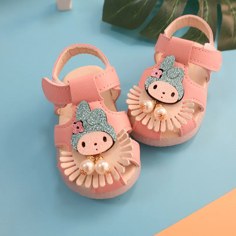 2019 summer children's toddler shoes children's baby shoes Baotou soft bottom breathable non-slip baby boys shoes