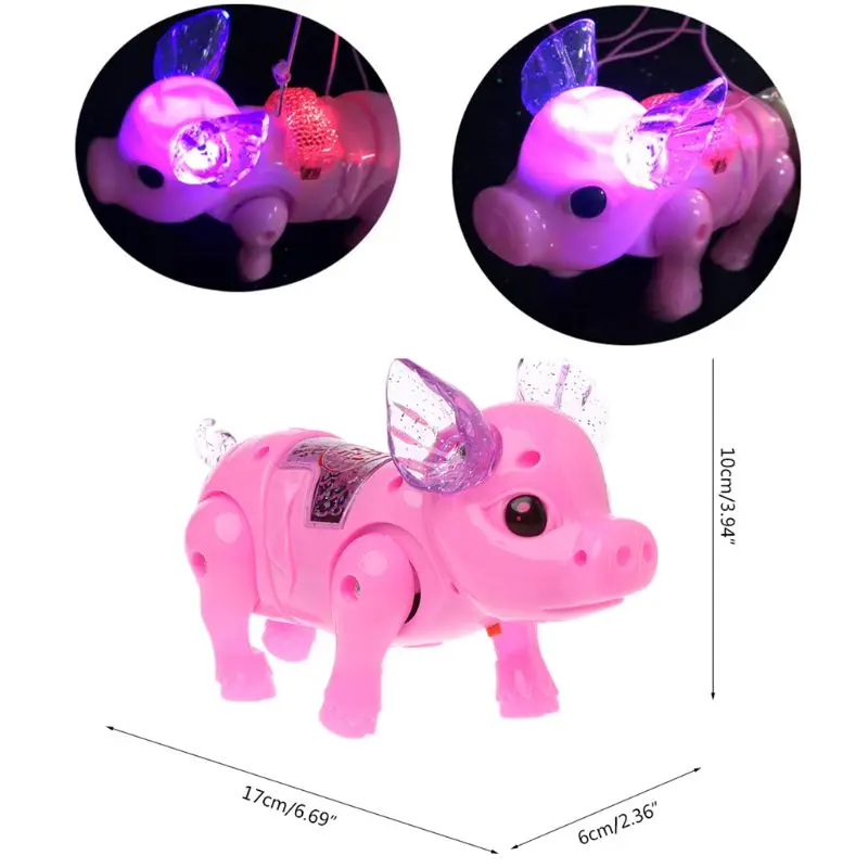 Милый Dreamy Pig Pet со светом ходить музыка Электронные Домашние животные Робот Игрушки для детей подарок для мальчиков девочек