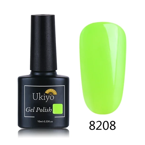 Ukiyo 10 мл флуоресцентные гель-лаки Vernis полуперманентный УФ-гель для ногтей карамельный цвет гель для ногтей дизайн ногтей гель - Цвет: 8208