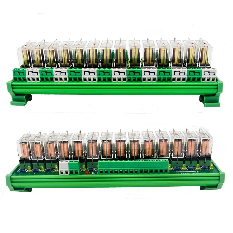 14 канальный 1 SPDT DIN рейка OMRON G2R 12 В модуль реле интерфейса DC/AC|omron g2r|interface relaydin mounting
