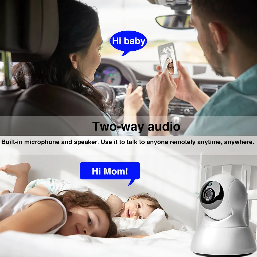 Камера видеонаблюдения 1.0MP Wifi IP камера Внутренняя безопасности P2P ночного