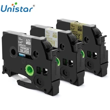 Unistar 3 шт. этикетка переключение на ноль ленты 12 мм 0,47 дюймов ламинированные TZe-PR935 TZEPR831 TZEPR234 совместимый для Brother P-Touch принтер этикеток