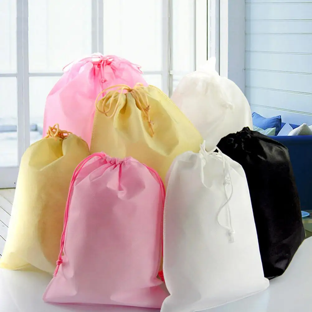 1PC High Quality House Bag Tools Non-woven Shoes Cloth Bag Travel Drawstring Bag Hot Sale