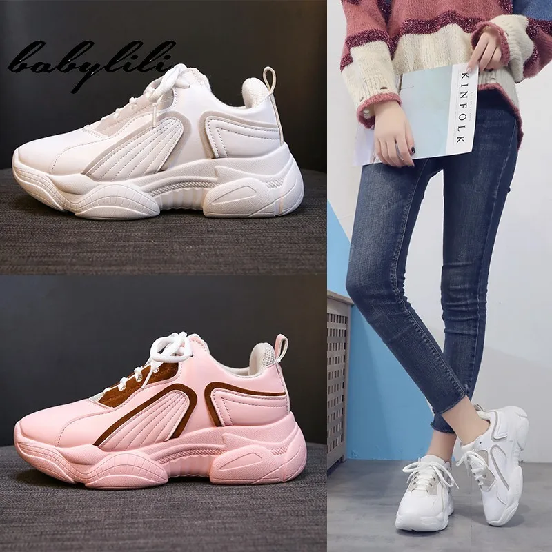 

2019 Sneakers Woman Sports Summer Fashion Sneakers for Women Platform Vulcanize Shoes Women's Footwear Breathable Mesh Sneakers