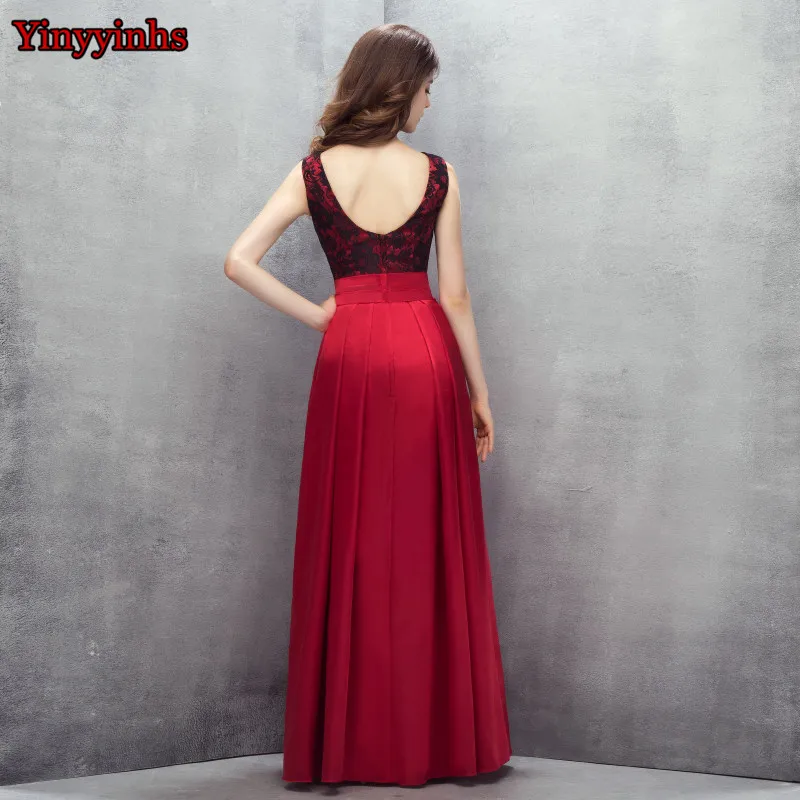 2017-Dark-Red-Backless-Evening-Dresses-A-Line-With-Pockets-Lace-Satin-Sexy-Long-Prom-Dress (1)