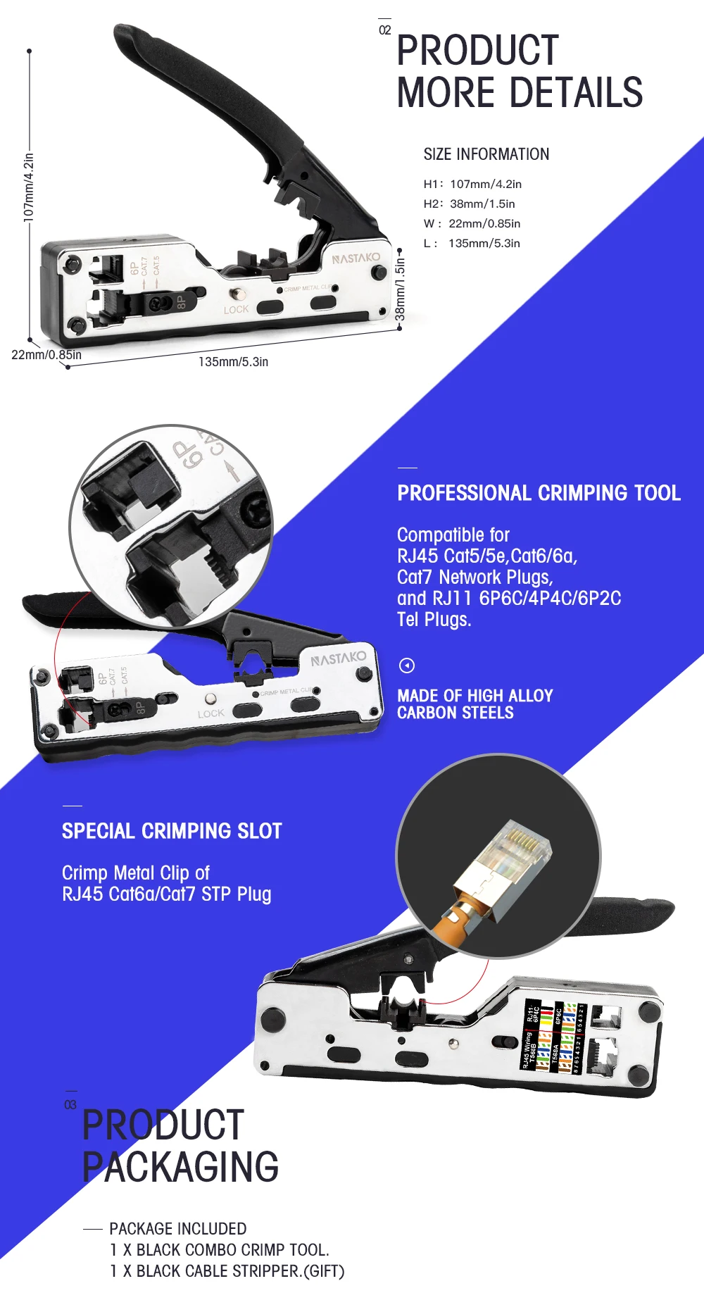 Combo сети RJ45 Инструмент Телеком обжимной щипцы для RJ45 Cat7 Cat6a Cat6 Cat5 RJ11 RJ12 модульная Вилки металлические зажимы плоскогубцы инструменты