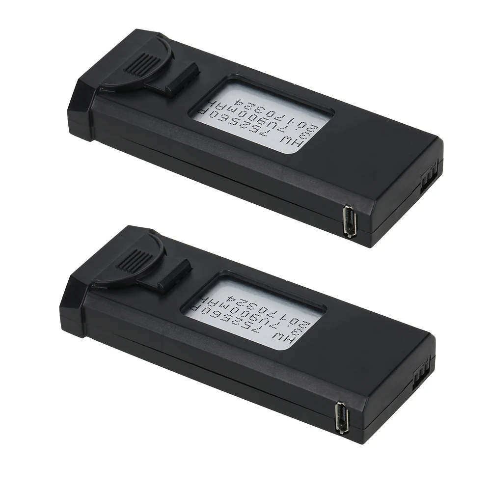 Buy 2Pcs 3.7V 900mAh Rechargeable LiPo Battery for VISUO XS809W FPV Drone RC