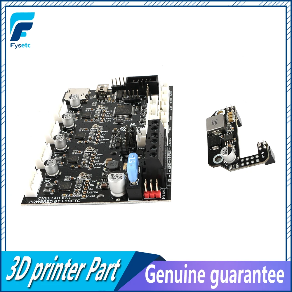 Cheetah V1.1b V1.2a 32bit TMC2209 TMC2208 Бесшумная плата управления + от 24 В до 12 модуль для CR10 Ender 3
